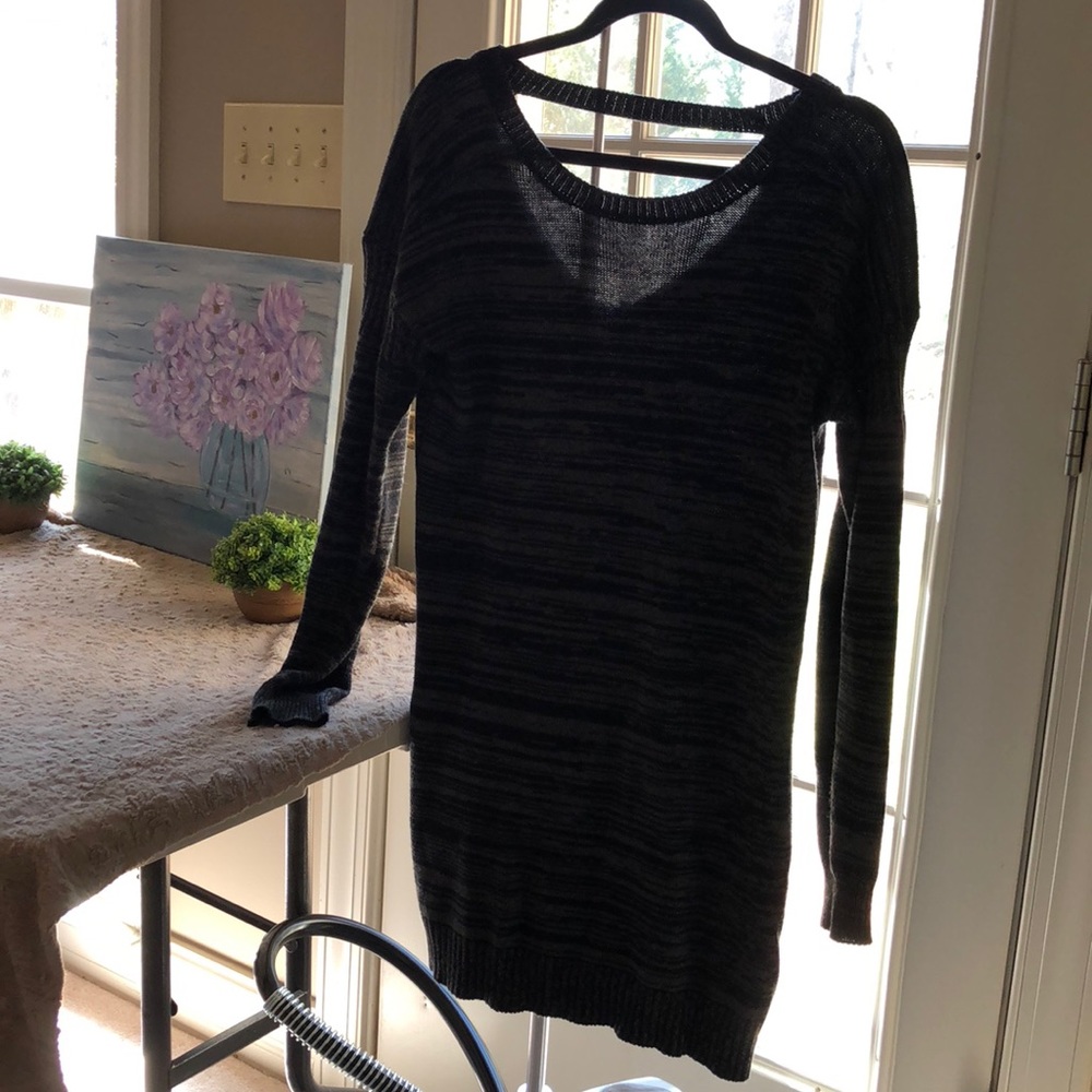 Bcbg gray chunky sweater dress